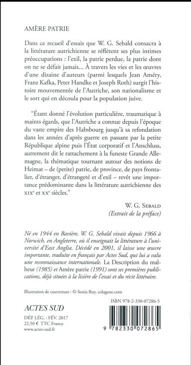 Produktbild: Am&egrave;re patrie : &agrave; propos de la litt&eacute;rature autrichienne
