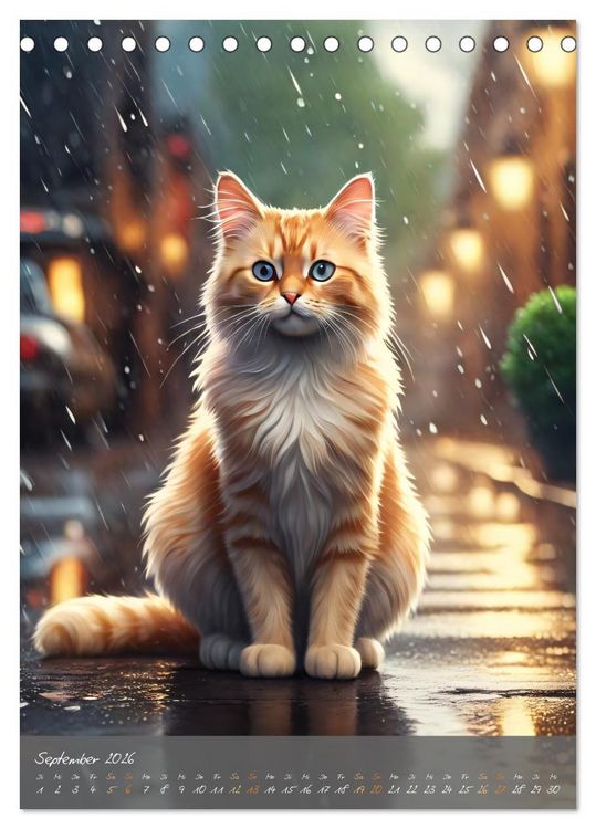 Produktbild: S&uuml;&szlig;e flauschige Katzen (Tischkalender 2026 DIN A5 hoch), CALVENDO Monatskalender