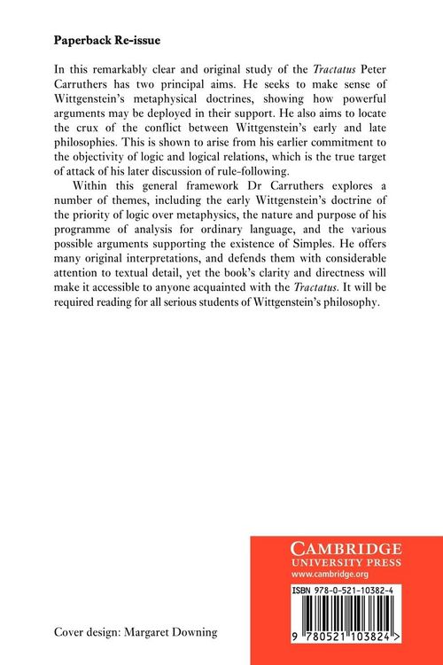 Produktbild: The Metaphysics of the Tractatus