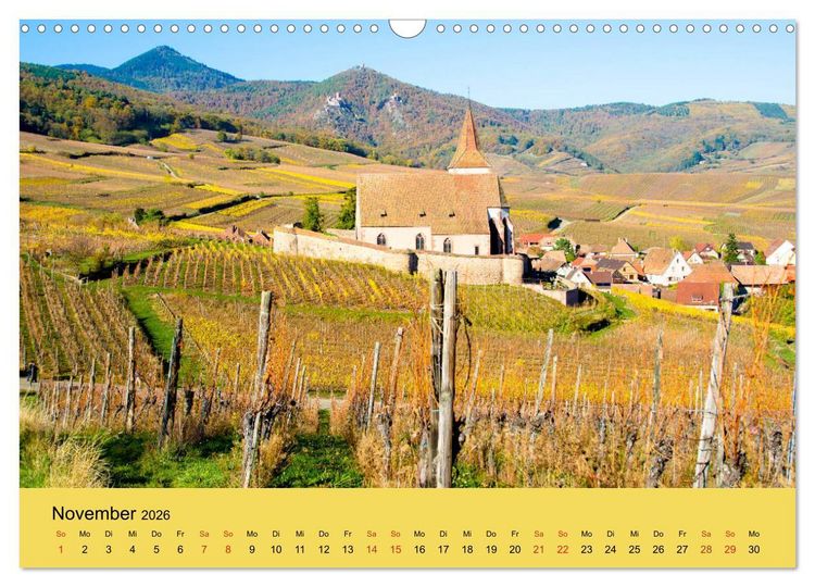 Produktbild: Dorfidyllen in Frankreich (Wandkalender 2026 DIN A3 quer), CALVENDO Monatskalender