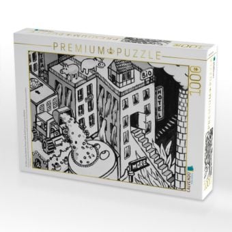 Produktbild: CALVENDO Puzzle Ein Motiv aus dem Kalender Schwarz Wei&szlig;e Graffiti Impressionen aus Bielefeld | 1000 Teile Lege-Gr&ouml;&szlig;e 64x48cm Foto-Puzzle f&uuml;r gl&uuml;ckliche Stunden