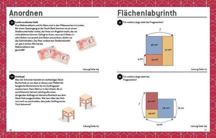 Produktbild: Mensa's knifflige Geometrier&auml;tsel. Mathematische Aufgaben aus der Trigonometrie und r&auml;umlichen Vorstellungskraft. 3D-R&auml;tsel, Pentominos, Tangrams, Streichholzpuzzles, Fl&auml;chenr&auml;tsel u.v.m.