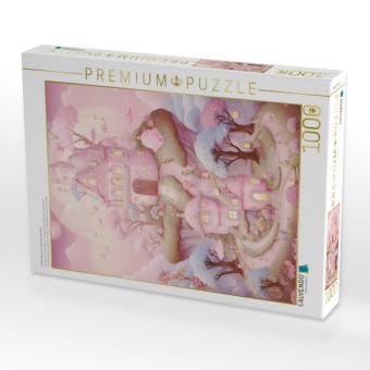Produktbild: CALVENDO Puzzle S&uuml;&szlig;e H&auml;user im rosa Wunderland | 1000 Teile Lege-Gr&ouml;&szlig;e 64x48cm Foto-Puzzle f&uuml;r gl&uuml;ckliche Stunden