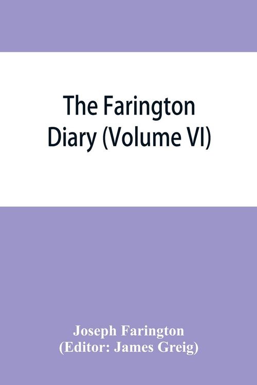 Produktbild: The Farington diary (Volume VI)