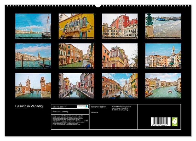 Produktbild: Besuch in Venedig (hochwertiger Premium Wandkalender 2026 DIN A2 quer), Kunstdruck in Hochglanz