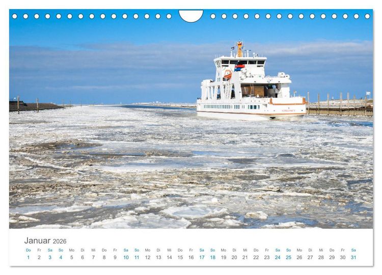 Produktbild: Norderney Sehnsuchtskalender (Wandkalender 2026 DIN A4 quer), CALVENDO Monatskalender