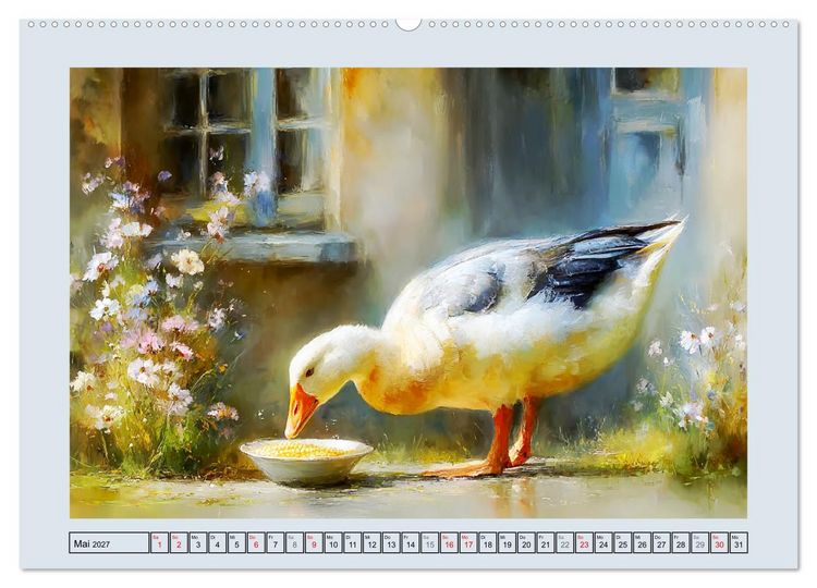 Produktbild: G&auml;nse. Geselliges Schnattern in der Natur (Wandkalender 2027 DIN A2 quer), CALVENDO Monatskalender