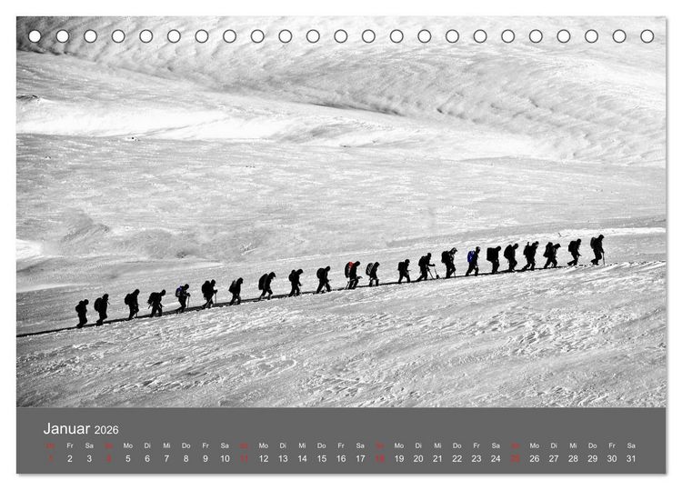 Produktbild: Bergsteigen - Extremsport am Limit (Tischkalender 2026 DIN A5 quer), CALVENDO Monatskalender