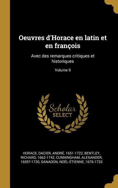 Produktbild: Oeuvres d'Horace en latin et en fran&ccedil;ois