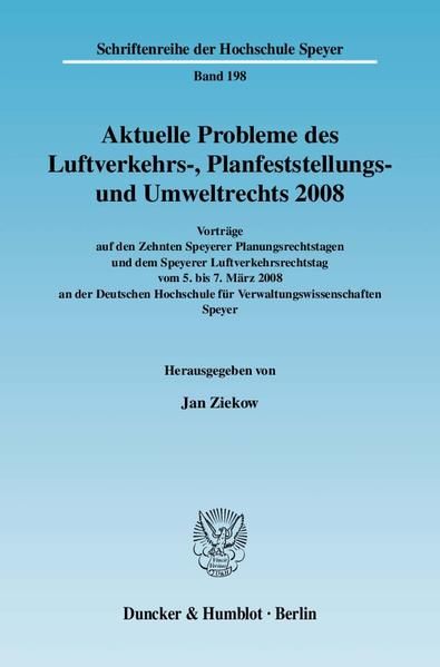 Produktbild: Aktuelle Probleme des Luftverkehrs-, Planfeststellungs- und Umweltrechts 2008.