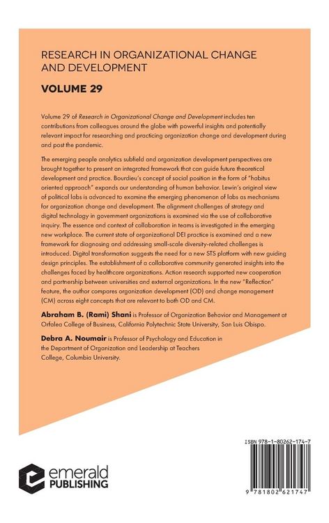 Produktbild: Research in Organizational Change and Development