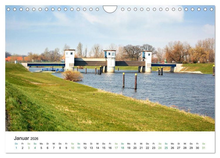 Produktbild: Entlang der sch&ouml;nen Elbe - Jerichow, Tangerm&uuml;nde und Havelberg (Wandkalender 2026 DIN A4 quer), CALVENDO Monatskalender