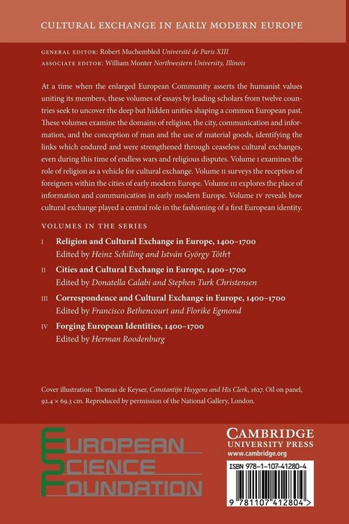 Produktbild: Cultural Exchange in Early Modern Europe. Volume 4, Forging European Identities, 1400-1700
