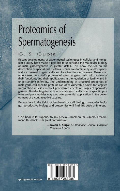 Produktbild: Proteomics of Spermatogenesis