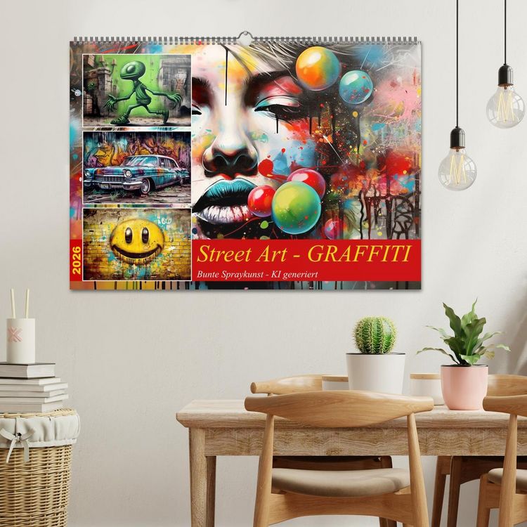 Produktbild: Street Art Graffiti (Wandkalender 2026 DIN A2 quer), CALVENDO Monatskalender