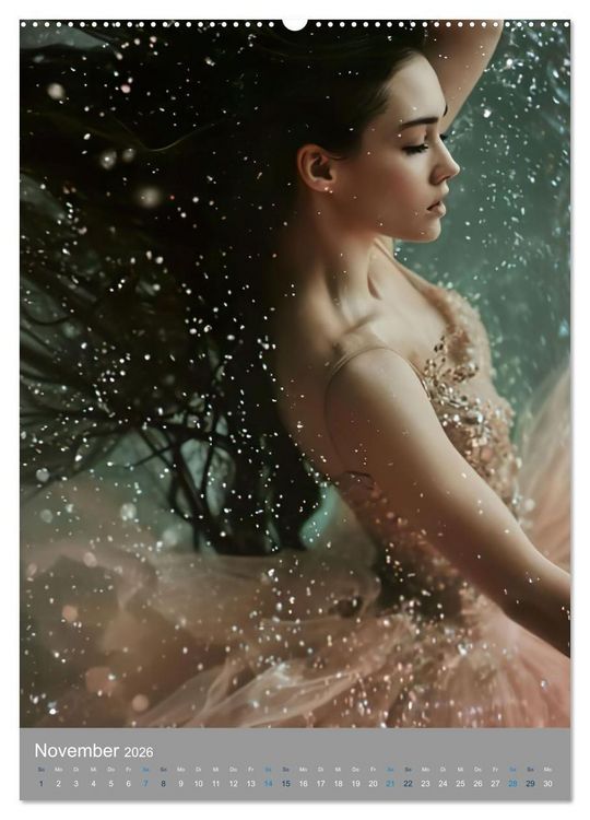 Produktbild: M&auml;rchenhafte Ballerina (hochwertiger Premium Wandkalender 2026 DIN A2 hoch), Kunstdruck in Hochglanz