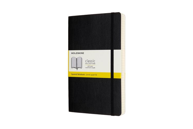 Produktbild: Moleskine Notizbuch Large/A5, Kariert, Erweiterte Seitenanzahl, Schwarz
