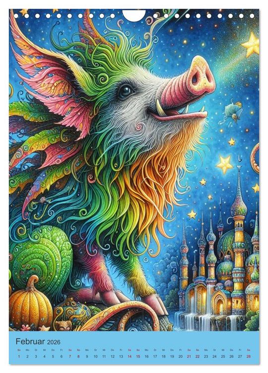 Produktbild: Tierische Fantasien (Wandkalender 2026 DIN A4 hoch), CALVENDO Monatskalender