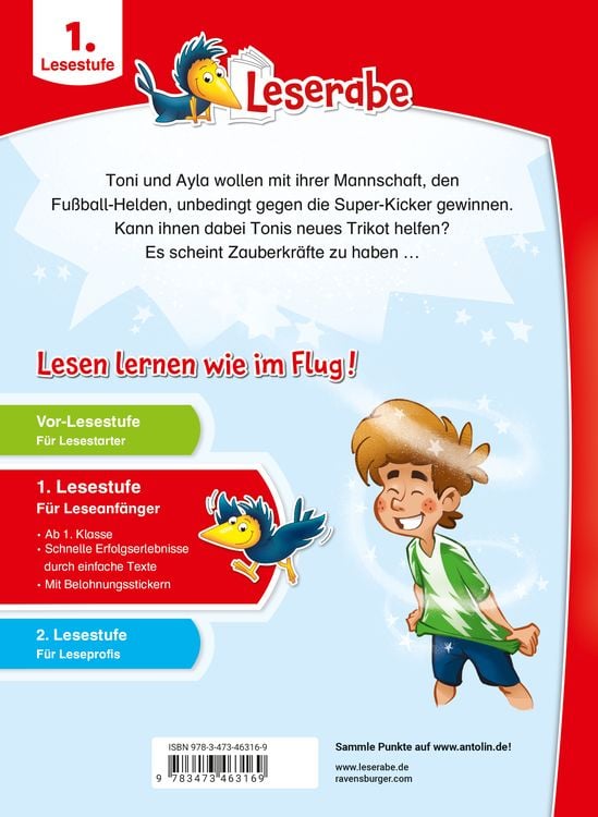 Produktbild: Leserabe 1. Lesestufe - Tonis magisches Fußball-Trikot