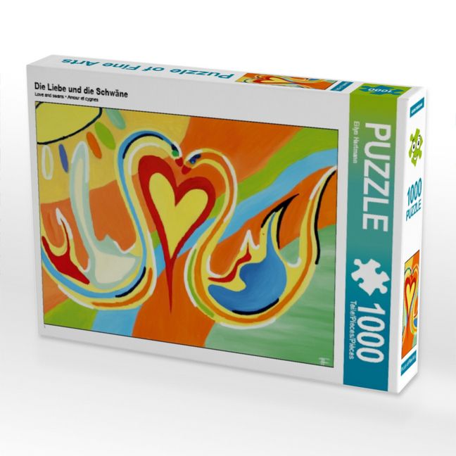 Produktbild: CALVENDO Puzzle Die Liebe und die Schw&auml;ne | 1000 Teile Lege-Gr&ouml;&szlig;e 64x48cm Foto-Puzzle f&uuml;r gl&uuml;ckliche Stunden