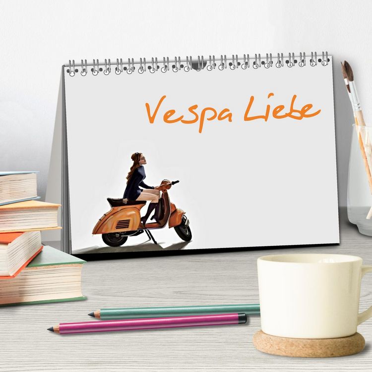 Produktbild: Vespa Liebe (Tischkalender 2026 DIN A5 quer), CALVENDO Monatskalender
