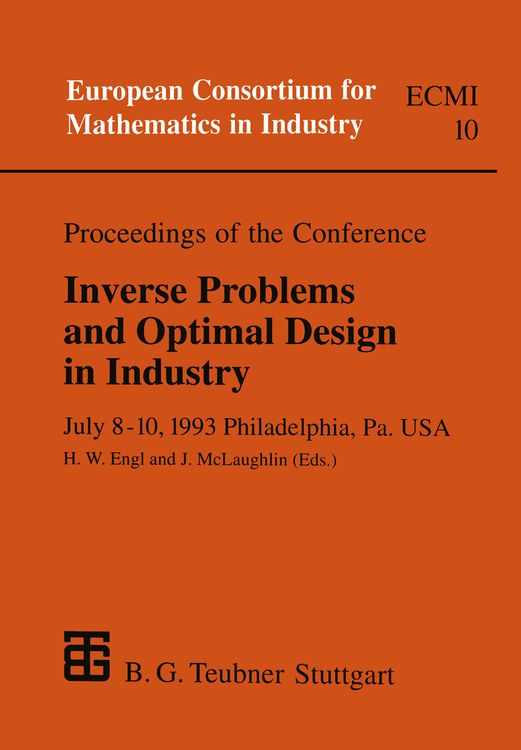 Produktbild: Proceedings of the Conference Inverse Problems and Optimal Design in Industry