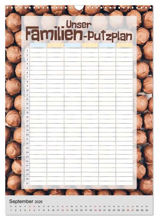 Produktbild: Unser Familien-Putzplan & Kalender 2026 (Wandkalender 2026 DIN A3 hoch), CALVENDO Monatskalender