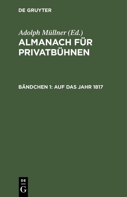 Produktbild: Auf das Jahr 1817