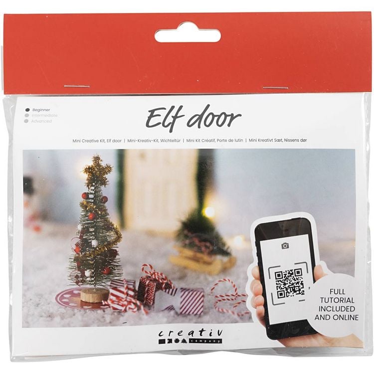 Produktbild: Creativ Company DIY Sets Miniaturen Mini Kreativ Set Wichtelt&uuml;r, Weihnachtsbaum, Kreativ Box