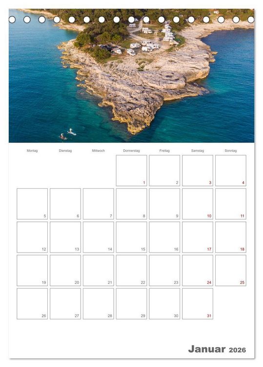 Produktbild: Wohnmobil Jahresplaner (Tischkalender 2026 DIN A5 hoch), CALVENDO Monatskalender
