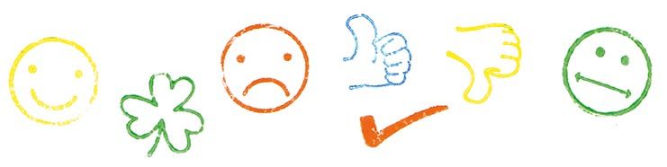 Produktbild: Stempel Kleeblatt, Smile, ...(7 Stempel), Motivationsstempel