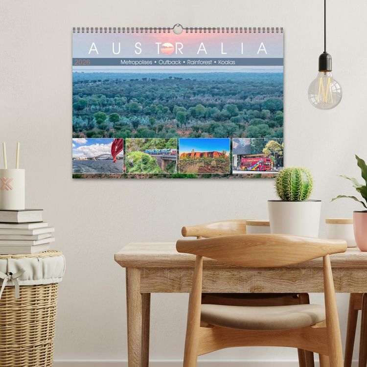 Produktbild: Australia - Metropolises &bull; Outback &bull; Rainforest &bull; Koalas (Wall Calendar 2026 DIN A3 landscape), CALVENDO 12 Month Wall Calendar