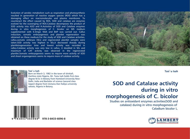 Produktbild: SOD and Catalase activity during in vitro morphogenesis of C. bicolor