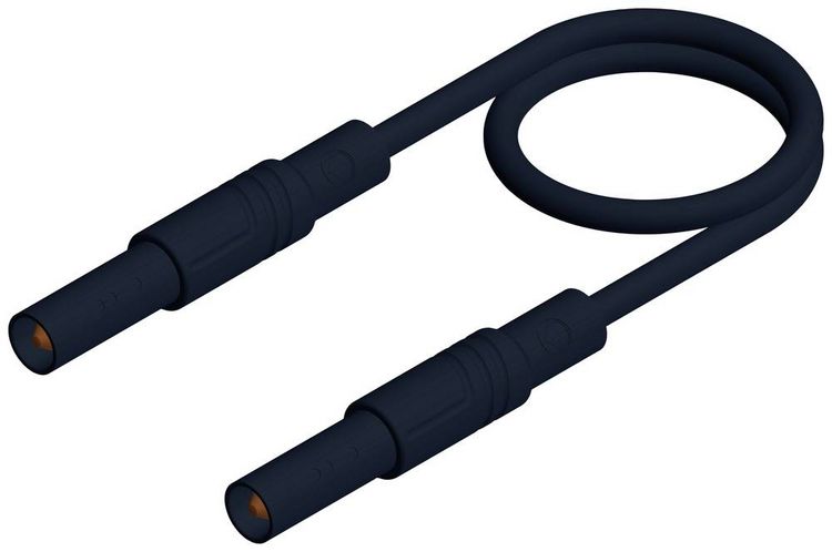Produktbild: Hirschmann Test & Measurement MLS GG 100/1 sw Sicherheits-Messleitung Lamellenstecker 4 mm Lamellenstecker 4 mm 1.00 m Schwarz 1 St.