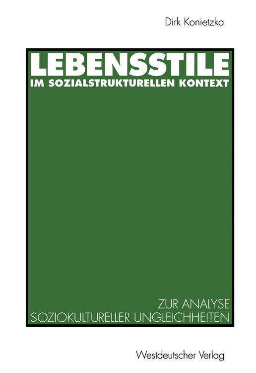Produktbild: Lebensstile im sozialstrukturellen Kontext