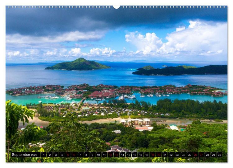 Produktbild: Trauminseln Seychellen (hochwertiger Premium Wandkalender 2026 DIN A2 quer), Kunstdruck in Hochglanz