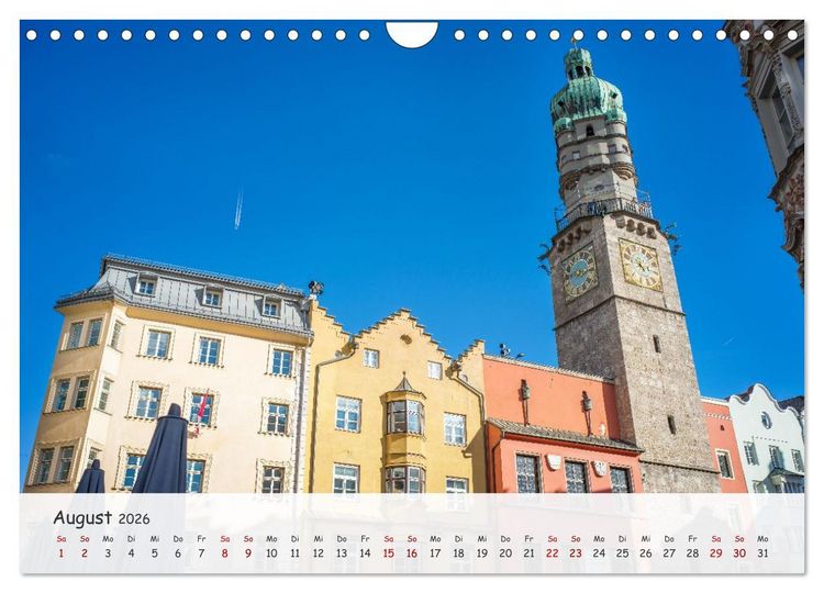 Produktbild: Innsbruck - Die sch&ouml;ne Hauptstadt Tirols (Wandkalender 2026 DIN A4 quer), CALVENDO Monatskalender
