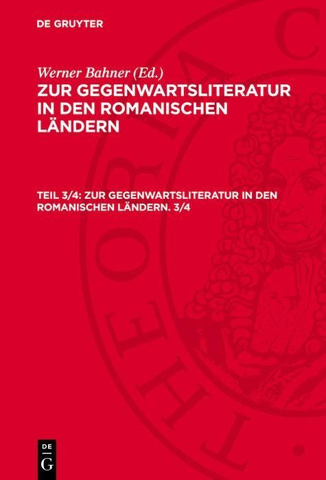 Produktbild: Zur Gegenwartsliteratur in den romanischen L&auml;ndern. Teil 3/4