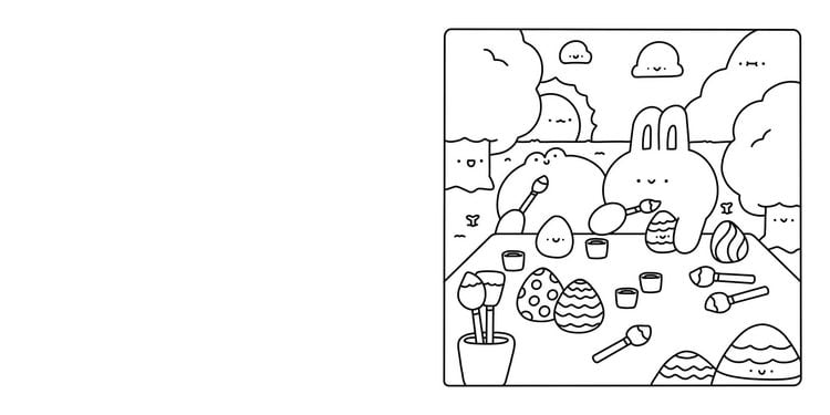 Produktbild: Happy Spring &ndash; Cozy Ausmalbuch zum Entspannen und Tr&auml;umen