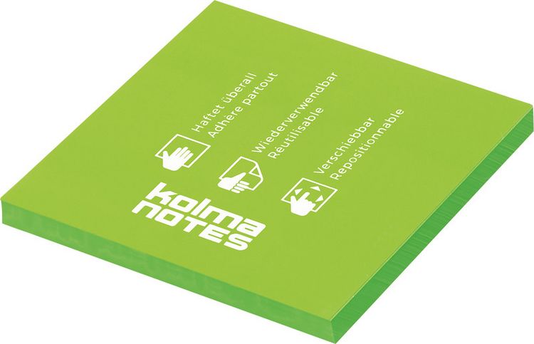 Produktbild: KOLMA&reg; Haftnotizen Notes, neongr&uuml;n 100 Blatt