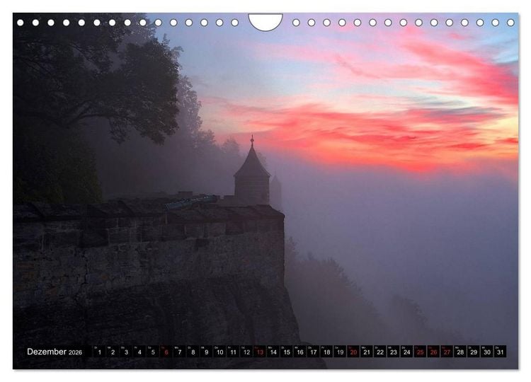 Produktbild: Nebelwelten S&auml;chsische Schweiz (Wandkalender 2026 DIN A4 quer), CALVENDO Monatskalender