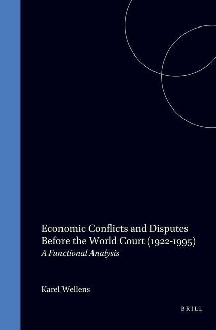 Produktbild: Economic Conflicts and Disputes Before the World Court (1922-1995):A Functional Analysis