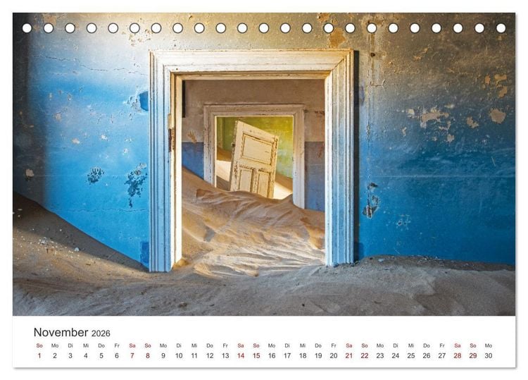 Produktbild: Kolmannskuppe Die Geisterstadt in der Sandw&uuml;ste (Tischkalender 2026 DIN A5 quer), CALVENDO Monatskalender