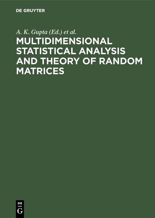 Produktbild: Multidimensional Statistical Analysis and Theory of Random Matrices