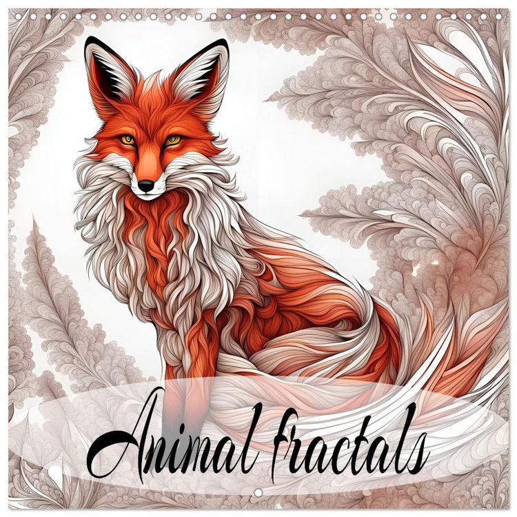 Produktbild: Animal fractals (Wall Calendar 2026 12 &times; 12 Inch) CALVENDO 12 Month Wall Calendar