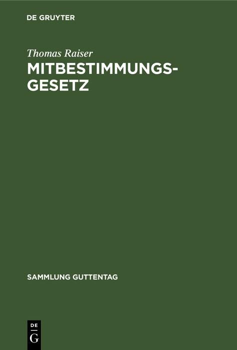 Produktbild: Mitbestimmungsgesetz