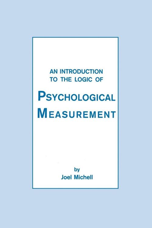 Produktbild: An Introduction To the Logic of Psychological Measurement