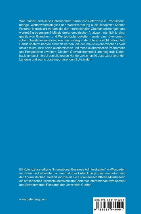 Produktbild: Exportdeterminanten serbischen Obstes