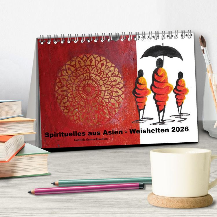 Produktbild: Spirituelles aus Asien - Weisheiten 2026 (Tischkalender 2026 DIN A5 quer), CALVENDO Monatskalender