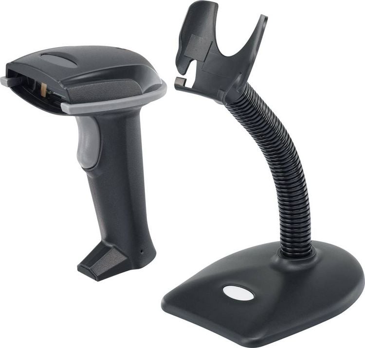 Produktbild: Renkforce LS6320E USB-Kit Autosense Barcode-Scanner Kabelgebunden 1D Laser Schwarz Hand-Scanner USB